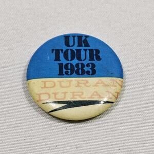 VINTAGE DURAN DURAN 80S ROCK N ROLL UK TOUR 1983 RARE 1" PIN BUTTON
